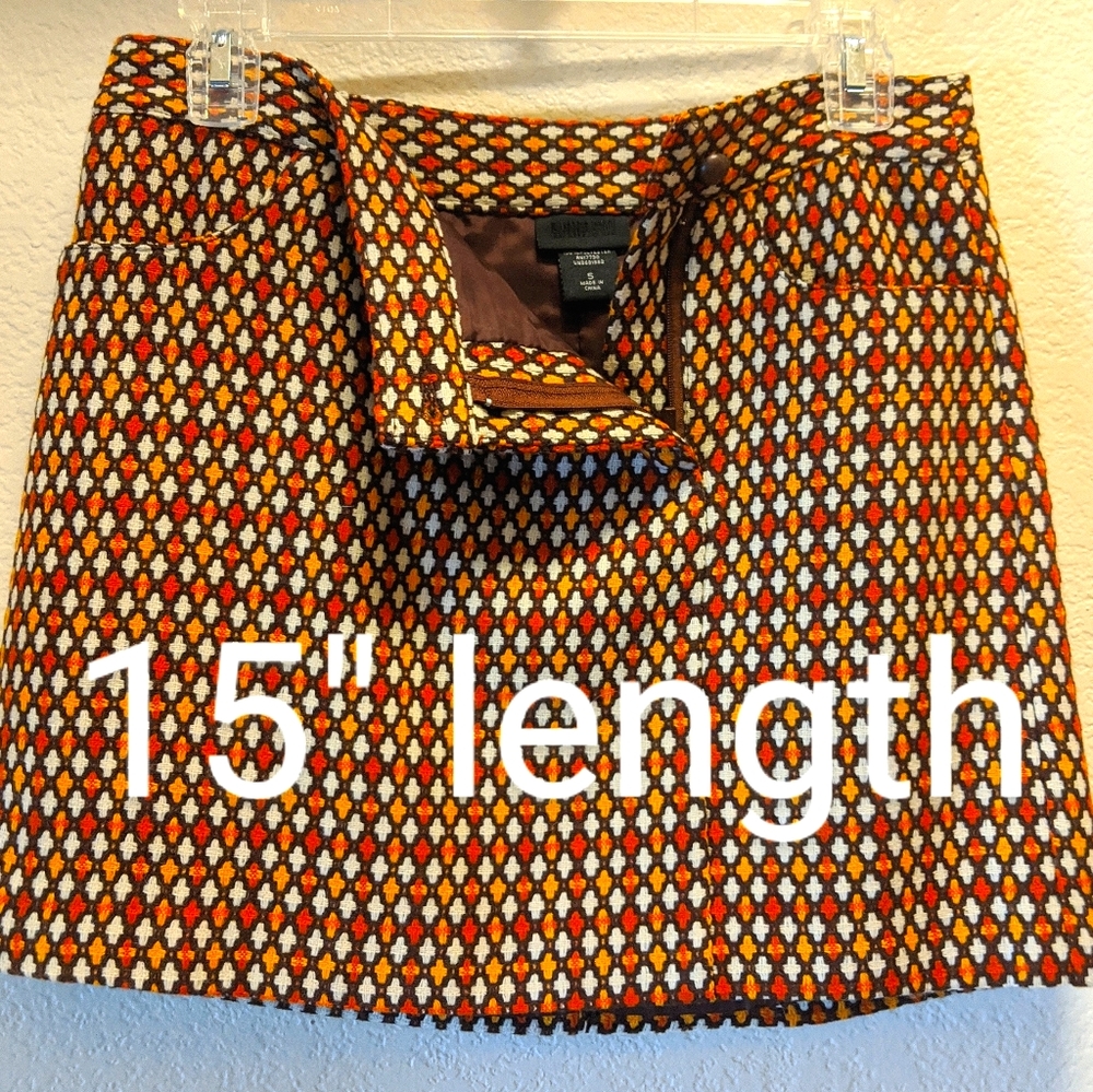 Wool blend mini skirt